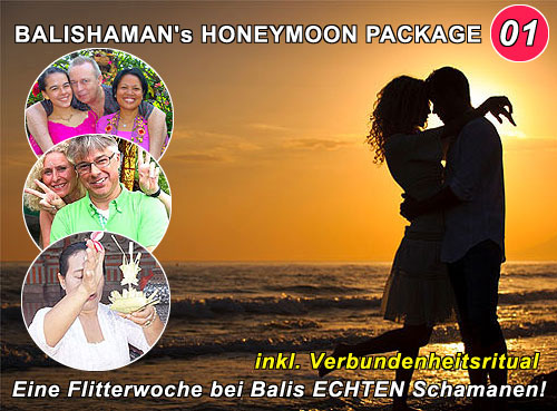 Wenn Du Menschen kennen solltest, die heiraten wollen, dann informiere sie bitte über die Möchlichkeit einer Hochzeitsreise nach Bali und über dieses einmalige und unvergessliche Angebot für Honeymooners! DANKE!